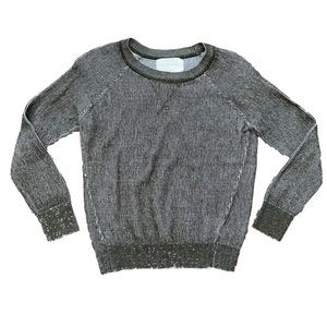 Brochu Walker Gray Knit Raglan Sweater